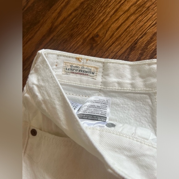 Levi’s 501 original high waist denim shorts white size 24 - Picture 7 of 10